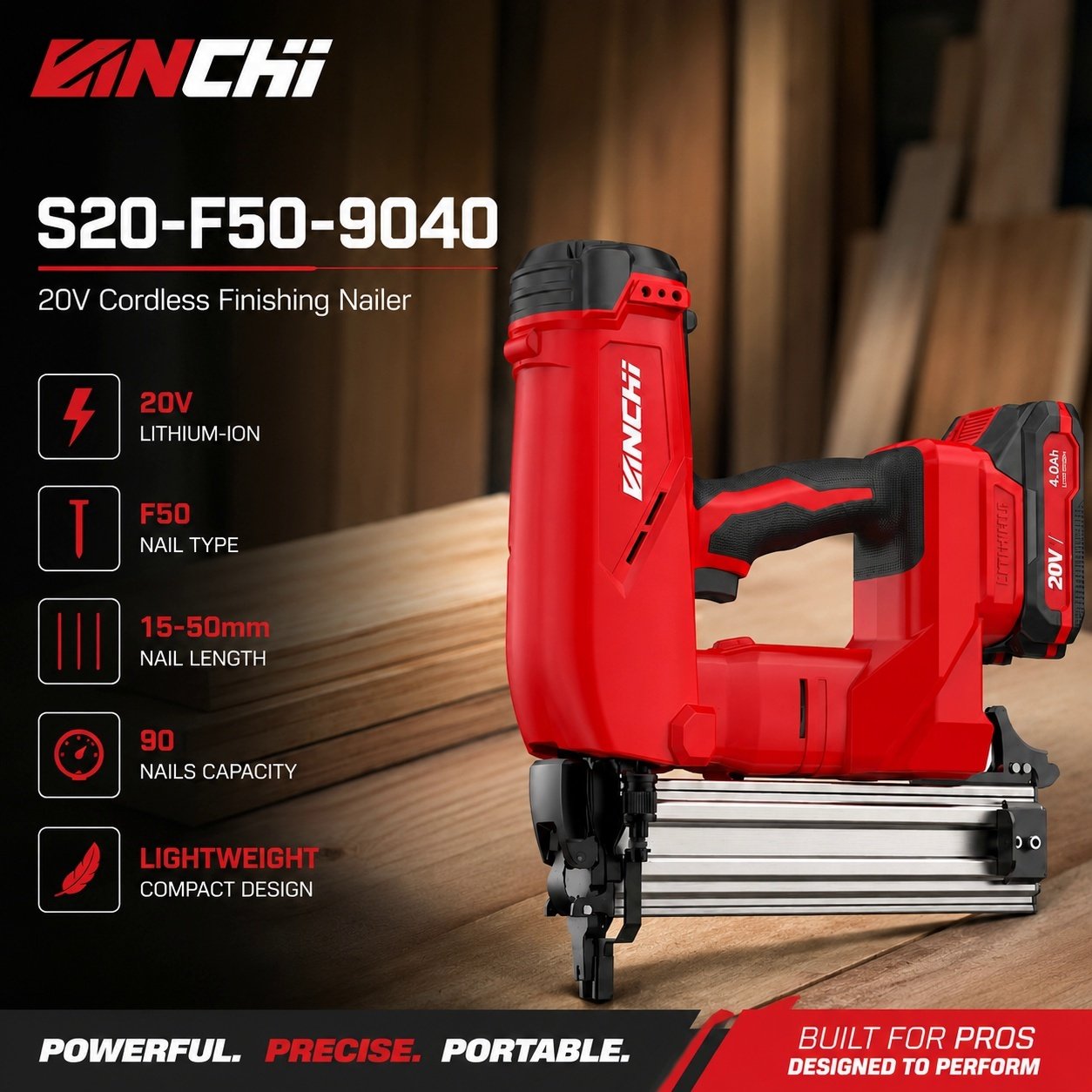 S20-F50-9040 cordless finishing nailer